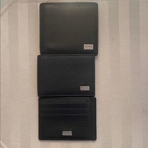 Set of Two Hugo Boss Leather Wallets And a Card case.
